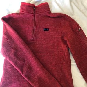 Patagonia Better Sweater 1/4 zip women’s medium red